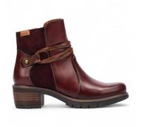 Infinity Leather Pikolinos Leather Zipped Heel Ankle Boots - San Sebastia In Red Red 7
