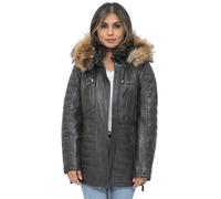 Infinity Leather Quilted Leather Parka Jacket-Curitiba In Brown Brown 16