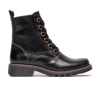 Infinity Leather Ragi539 Casual Rug Leather Lace-Up Ankle Boots In Black Black 7