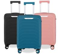 Infinity Leather Robust Hard Shell Cabin Suitcase 36 x 24 x 55 cm TSA Luggage Suitable for Easyjet, Ryanair, Wizzair in Pink Infinity Leather Pink 36 x 24 x 55 cm