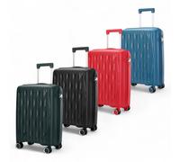 Infinity Leather Robust Hard Shell Cabin Suitcase 37.5 X 20.5 X 55 Cm Tsa Luggage Suitable For Easyjet, Ryanair In Green Green One Size