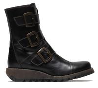 Infinity Leather Scop110 Chelsea Leather Ankle Zip Biker Boots In Black Black 6