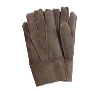 Infinity Leather Sheepskin Suede Gloves with Roll Up/Down Cuff in Brown | Size: Medium Infinity Leather Brown M