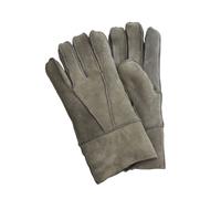 Infinity Leather Sheepskin Suede Gloves with Roll Up/Down Cuff in Grey | Size: XL Infinity Leather Grey XL