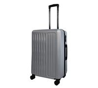 Infinity Leather Silver ABS Hard Shell Suitcase Luggage Set Hard Side Travel Carry on Cabin Bag