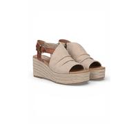 Infinity Leather Slingback Wedge Heel Sandals - Blowfish Amira In Beige Beige