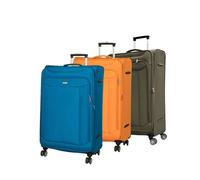 Infinity Leather Soft Cabin Suitcase 55 X 40 X 20 Cm Nylon 900D Suitable For Easyjet, Ryanair In Khaki Khaki One Size