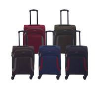 Infinity Leather Soft Shell Cabin Suitcase 55 X 40 X 20 Cm Lightweight Luggage Suitable For Easyjet, Ryanair In True Black True Black One Size