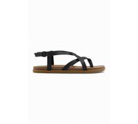 Infinity Leather Strappy Buckle Sandals - Blowfish Macarah In Black Black