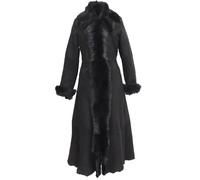Infinity Leather Suede Toscana Sheepskin Trench Coat-Rushden In Black Black 14
