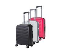 Infinity Leather Sunwave Cabin Suitcase 54 X 40 X 22 Cm Hard Shell Luggage Carry On Easyjet, Ryanair, Jet 2 In Black Black One Size