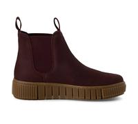 Infinity Leather Tamaris Bordeaux Leather Chelsea Ankle Boots In Burgundy