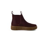Infinity Leather Tamaris Bordeaux Leather Chelsea Ankle Boots In Burgundy Burgundy