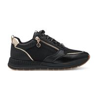 Infinity Leather Tamaris Fashion Lace-Up Zipped Sneakers Trainers In Black