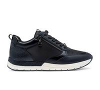 Infinity Leather Tamaris Fashion Lace-Up Zipped Sneakers Trainers In Blue Blue
