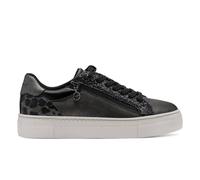 Infinity Leather Tamaris Faux Leather Fashion Lace Up Sneakers In Silver Silver