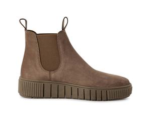 Infinity Leather Tamaris Leather Chelsea Ankle Boots In Taupe Taupe