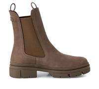 Infinity Leather Tamaris Leather Classic High Pull-On Chelsea Ankle Boots In Taupe Taupe