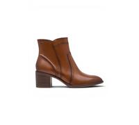 Infinity Leather Tamaris Leather Heeled Ankle Boots - 25313-47 In Dark Brown Dark Brown