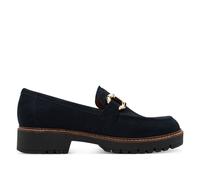 Infinity Leather Tamaris Leather Loafers Slip-On Platform Shoes In Blue Blue 6