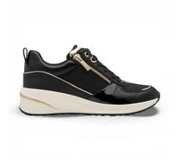 Infinity Leather Tamaris Platform Trainers Sneaker Zip Lace-Up Running Shoes - 23754 In Black