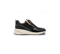 Infinity Leather Tamaris Platform Trainers Sneaker Zip Lace-Up Running Shoes - 23754 In Black Black