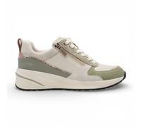 Infinity Leather Tamaris Platform Trainers Sneaker Zip Lace-Up Running Shoes - 23754 In Cream Cream 6.5