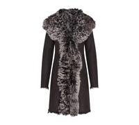 Infinity Leather Toscana Sheepskin Leather Hooded Trench Coat - Coast In Black Black