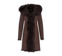 Infinity Leather Toscana Sheepskin Leather Hooded Trench Coat - Coast In Brown Brown