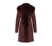 Infinity Leather Toscana Sheepskin Leather Hooded Trench Coat - Coast In Burgundy Burgundy