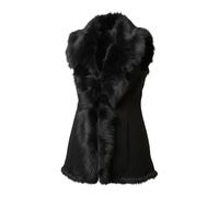 Infinity Leather Toscana Sheepskin Long Gilet-Sorocaba In Black Black 12
