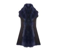 Infinity Leather Toscana Sheepskin Long Gilet-Sorocaba In Navy Navy 12