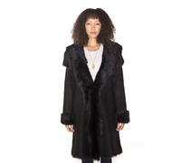 Infinity Leather Toscana Sheepskin Suede Trench Coat-Rochester In Black Black