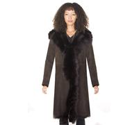 Infinity Leather Toscana Sheepskin Suede Trench Coat-Rochester In Brown Brown 24