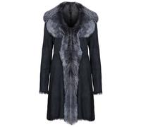 Infinity Leather Toscana Sheepskin Suede Trench Coat-Rochester In True Black True Black 12