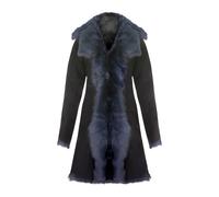 Infinity Leather Toscana Sheepskin Suede Trench Coat-Tbilisi In Navy Navy 16