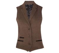 Womens Tweed Herringbone Waistcoat Wool Blend 1920s Formal Vintage Tailored Vest