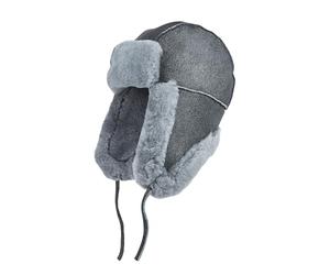 Infinity Leather Unisex B3 Russian Ushanka RAF Aviator Shearling Sheepskin Suede Trapper Flying Hat Grey