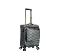 Infinity Leather Unisex Grey Lightweight Luggage Travel Cabin Suitcase - One Size