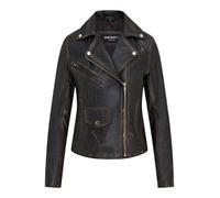 Infinity Leather Vintage Classic Brando Biker Leather Jacket - Broome In True Black True Black