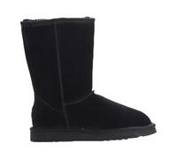 Infinity Leather Women’s Sheepskin Chestnut Suede Mid Calf Boots - Dusk | Slip-On Fur Lined Winter Booties | Warm Outdoor Non-Slip Sole | Cozy Cold Weather Footwear