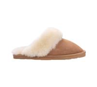 Infinity Leather Women’s Sheepskin Mule Slippers - Luna Warm Genuine Suede Indoor Winter House Shoes, Luxury Real Sheepskin Fur Lined Slip-On Comfort Footwear for Women