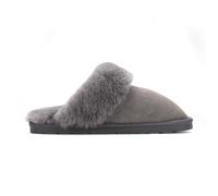 Infinity Leather Women’s Sheepskin Mule Slippers - Luna Warm Genuine Suede Indoor Winter House Shoes, Luxury Real Sheepskin Fur Lined Slip-On Comfort Footwear for Women