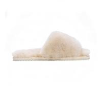 Infinity Leather Women’s Sheepskin Slippers - Warm Winter Fur Lined Slip-On Nordic Sliders, Genuine Sheepskin Indoor House Shoes, Non-Slip Comfort Mules