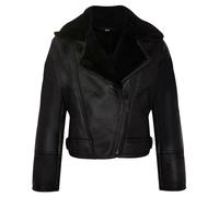 Infinity Leather Women's B3 Sheepskin Leather Flying Jacket-Bergamo in Black | Size: 18
