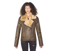 Infinity Leather Women's B3 Sheepskin Leather Flying Jacket-Bergamo in Brown | Size: 24 Infinity Leather Brown 24