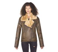 Infinity Leather Womens B3 Sheepskin Leather Flying Jacket-Bergamo - Brown Ginger - UK XS/8 | EU 34 | US 4