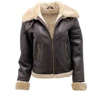 Infinity Leather Women's B3 Sheepskin Leather Flying Jacket-Kayseri in Brown | Size: 12