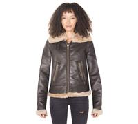 Infinity Leather Women's B3 Sheepskin Leather Flying Jacket-Portland in Brown | Size: 20 Infinity Leather Brown 20