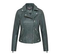 Infinity Leather Women's Biker Leather Jacket - Denver in Green | Size: 8 Infinity Leather Green 8